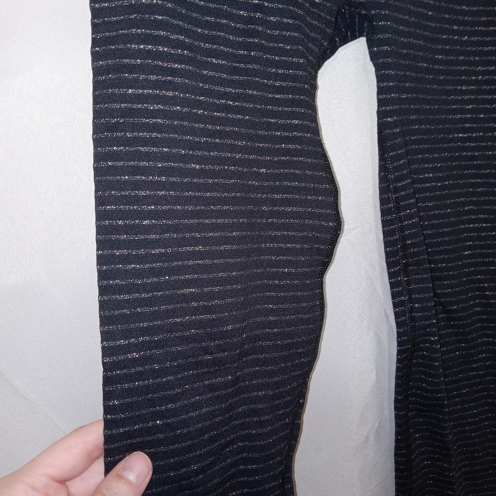 Athleta Compression Fitted Leggings Small Reflective Shimmer Stripe Sz Small - Picture 3 of 15
